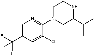 1-[3-chloro-5-(trifluoromethyl)pyridin-2-yl]-3-(propan-2-yl)piperazine Struktur