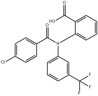 Benzoic  acid,  2-[(4-chlorobenzoyl)[3-(trifluoromethyl)phenyl]amino]- Struktur