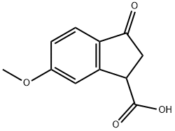 2,3-DIHYDRO-6-METHOXY-3-OXO-1H-INDENE-1-CARBOXYLIC ACID Struktur