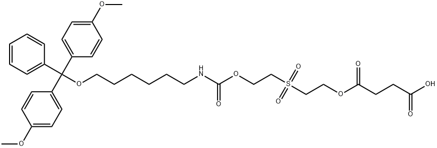 Butanedioic Acid Mono[16,16-bis(4-Methoxyphenyl)-3,3-dioxido-7-oxo-16-phenyl-6,15-dioxa-3-thia-8-azahexadec-1-yl] Ester Struktur