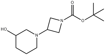 1-BOC-3-(3-HYDROXYPIPERIDINO)AZETIDINE Struktur