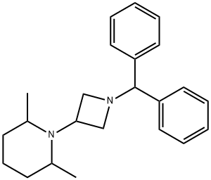 1-(DIPHENYLMETHYL)-3-(2,6-DIMETHYLPIPERIDINYL)AZETIDINE Struktur