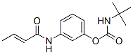 N-tert-Butylcarbamic acid 3-[(1-oxo-2-butenyl)amino]phenyl ester Struktur