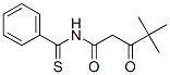 N-(benzenecarbonothioyl)-4,4-dimethyl-3-oxo-pentanamide Struktur