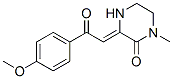 (3Z)-3-[2-(4-methoxyphenyl)-2-oxo-ethylidene]-1-methyl-piperazin-2-one Struktur