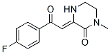 (3Z)-3-[2-(4-fluorophenyl)-2-oxo-ethylidene]-1-methyl-piperazin-2-one Struktur