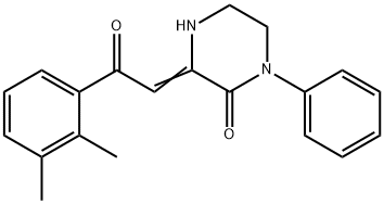 (3Z)-3-[2-(2,3-dimethylphenyl)-2-oxo-ethylidene]-1-phenyl-piperazin-2- one Struktur