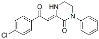 (3Z)-3-[2-(4-chlorophenyl)-2-oxo-ethylidene]-1-phenyl-piperazin-2-one Struktur