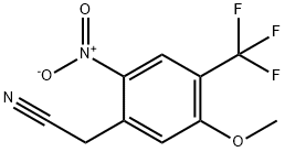 2-(4-(trifluoromethyl)-2,5-dimethoxyphenyl)acetonitrile Struktur