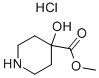 4-HYDROXY-PIPERIDINE-4-CARBOXYLIC ACID METHYL ESTER HYDROCHLORIDE Struktur