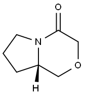 (8aS)-tetrahydro-1H-Pyrrolo[2,1-c][1,4]oxazin-4(3H)-one Struktur