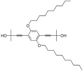 4,4''[2,5-BIS(DECYLOXY)-1,4-PHENYLENE]BIS[2-METHYL-3-BUTYN-2-OL] Struktur