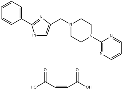 2-[4-[(2-Phenyl-1H-imidazol-5-yl)methyl]-1-piperazinyl]-pyrimidine Struktur