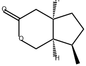 (6R)-9-methyl-3-oxabicyclo[4.3.0]nonan-4-one Struktur