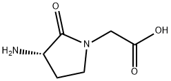 1-Pyrrolidineaceticacid,3-amino-2-oxo-,(3S)-(9CI) Struktur