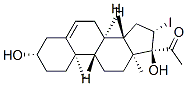 1-[(3S,8R,9S,10R,13S,14S,16S,17R)-3,17-dihydroxy-16-iodo-10,13-dimethy l-1,2,3,4,7,8,9,11,12,14,15,16-dodecahydrocyclopenta[a]phenanthren-17- yl]ethanone Struktur