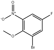 1-BROMO-5-FLUORO-2-METHOXY-3-NITROBENZENE Struktur