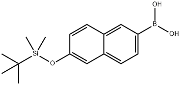 6-叔丁基二甲基硅氧基-2-萘硼酸 結(jié)構(gòu)式