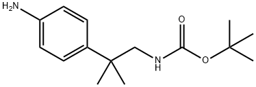 tert-Butyl (2-(4-aminophenyl)-2-methylpropyl)carbamate Struktur