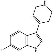 6-FLUORO-3-(1,2,3,6-TETRAHYDRO-PYRIDIN-4-YL)-1H-INDOLE Struktur