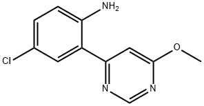 4-chloro-2-(6-methoxypyrimidin-4-yl)aniline Struktur