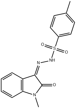 4-methyl-N'-(1-methyl-2-oxo-1,2-dihydro-3H-indol-3-yliden)benzenesulfonohydrazide Struktur