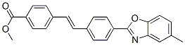 methyl 4-[2-[4-(5-methyl-2-benzoxazolyl)phenyl]vinyl]benzoate  Struktur