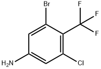 3-Bromo-5-chloro-4-(trifluoromethyl)aniline Struktur