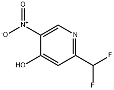 4-Pyridinol, 2-(difluoromethyl)-5-nitro- Struktur