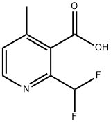 3-Pyridinecarboxylic acid, 2-(difluoromethyl)-4-methyl- Struktur