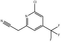 2-Chloro-4-(trifluoromethyl)pyridine-6-acetonitrile Struktur