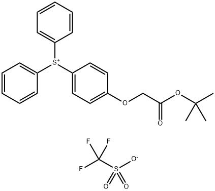 (TERT-BUTOXYCARBONYLMETHOXYPHENYL)DIPHENYLSULFONIUM TRIFLATE Struktur