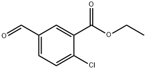 Benzoic acid, 2-chloro-5-formyl-, ethyl ester Struktur