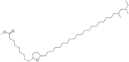 5-(21,23-Dimethylpentacosyl)tetrahydro-2-furannonanoic acid methyl ester Struktur