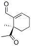 1-Cyclohexene-1-carboxaldehyde, 6-acetyl-6-methyl-, (R)- (9CI) Struktur