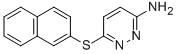 3-Pyridazinamine, 6-(2-naphthalenylthio)- Struktur