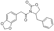 3-(1,3-BENZODIOXOL-5-YLACETYL)-4-(PHENYLMETHYL)-2-OXAZOLIDINONE Struktur