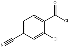 Benzoyl chloride, 2-chloro-4-cyano- (9CI) Struktur