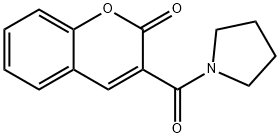 3-(1-Pyrrolidinylcarbonyl)coumarin Struktur