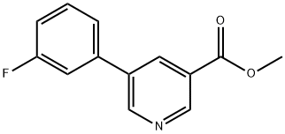 methyl 5-(3-fluorophenyl)pyridine-3-carboxylate Struktur