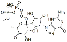 [(2S,3S,4R,5R)-5-(2-amino-6-oxo-3H-purin-9-yl)-3,4-dihydroxy-oxolan-2-yl]methoxy-[[(2R,3R,4S,6S)-3,4-dihydroxy-6-methyl-5-oxo-oxan-2-yl]oxy-hydroxy-phosphoryl]oxy-phosphinic acid