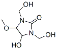 4-hydroxy-1,3-bis(hydroxymethyl)-5-methoxyimidazolidin-2-one Struktur