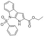 ETHYL 8-BENZENESULFONYL-1,8-DIHYDRO-PYRROLO[2,3-B]INDOLE-2-CARBOXYLATE Struktur