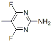 2-Pyrimidinamine, 4,6-difluoro-5-methyl- (9CI) Struktur