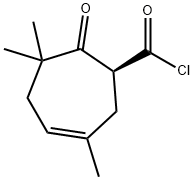 3-Cycloheptene-1-carbonyl chloride, 3,6,6-trimethyl-7-oxo-, (S)- (9CI) Struktur