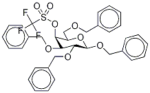 Benzyl 2,3,6-Tri-O- benzyl-4-O-trifluoromethanesulfonyl-β-D-galactopyranoside Struktur