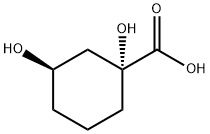 Cyclohexanecarboxylic acid, 1,3-dihydroxy-, (1R-cis)- (9CI) Struktur