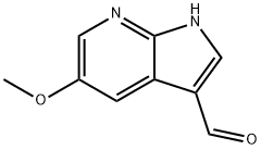 1H-Pyrrolo[2,3-b]pyridine-3-carboxaldehyde, 5-methoxy- Struktur