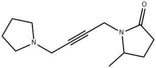 1-[4-(Pyrrolidin-1-yl)-2-butynyl]-5-methyl-2-pyrrolidone Struktur