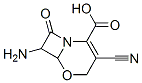 5-Oxa-1-azabicyclo[4.2.0]oct-2-ene-2-carboxylicacid,7-amino-3-cyano-8-oxo-, Struktur